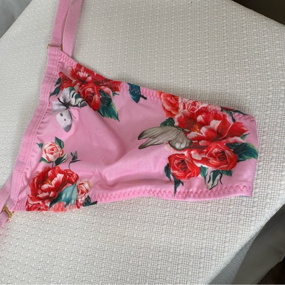 Floral Pink and Red Thong Panties Intimates by Knotty Size XL NWT - Picture 3 of 8